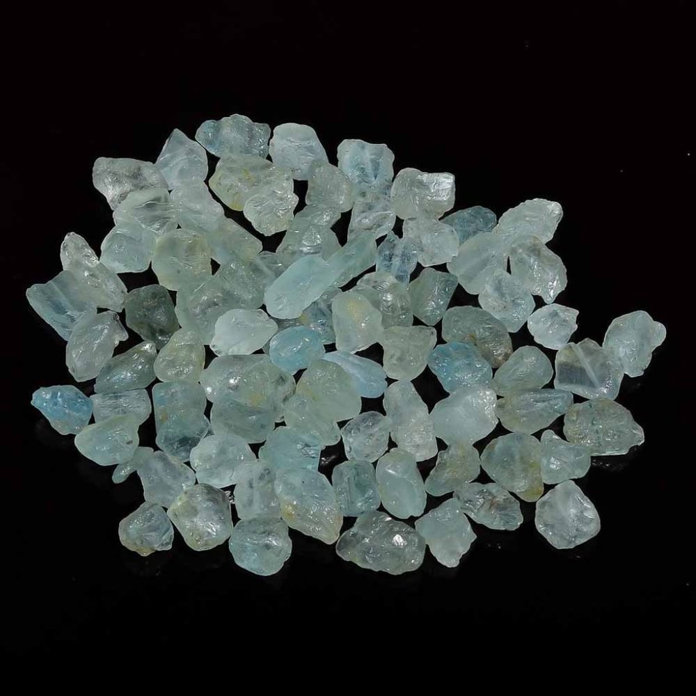 100.00Cts. 100% Natural Aquamarine Crystal Gemstone Rough Lot , DIY Jewelry pack